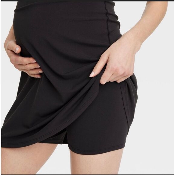 Isabel Maternity Black Pull on Athletic Dress With Shorts Size Large - Picture 4 of 10